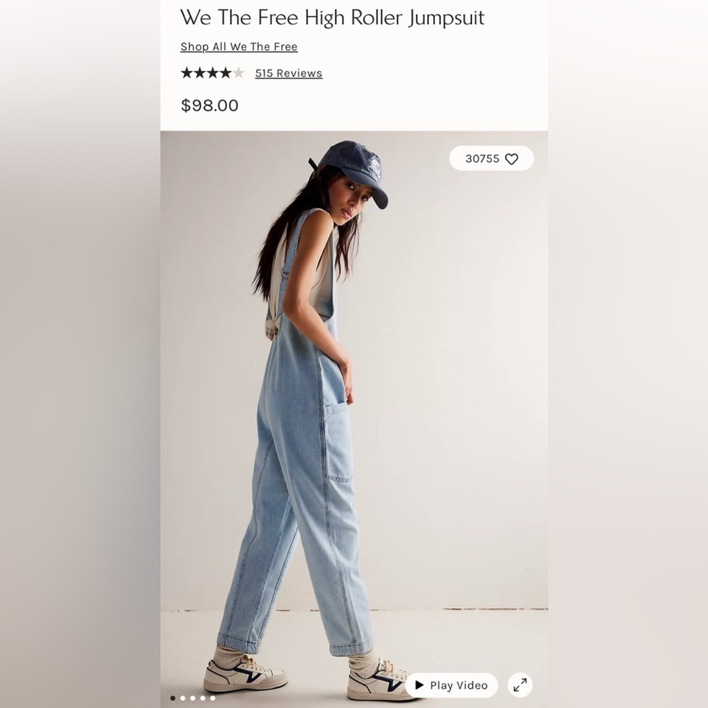 We The Free High Roller Jumpsuit in color Whimsy